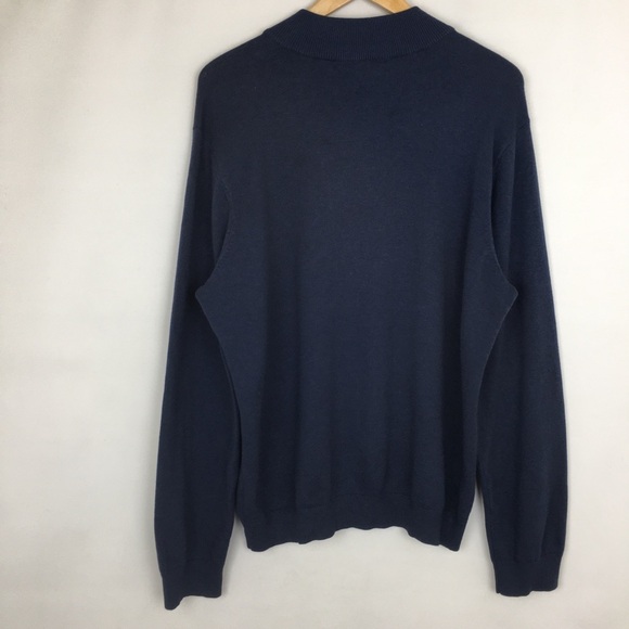 J. McLaughlin Men’s Quarter Zip Pullover Sweater Blue Size XL Preppy - Picture 9 of 12